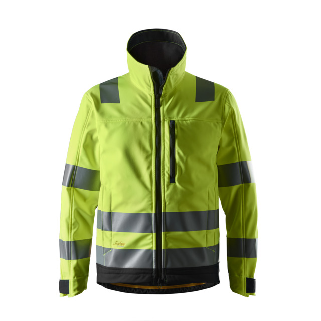 SOFTSHELLJACKA AW HV KL3 VARSELGUL/SVART STL XXL | Beijerbygg Byggmaterial