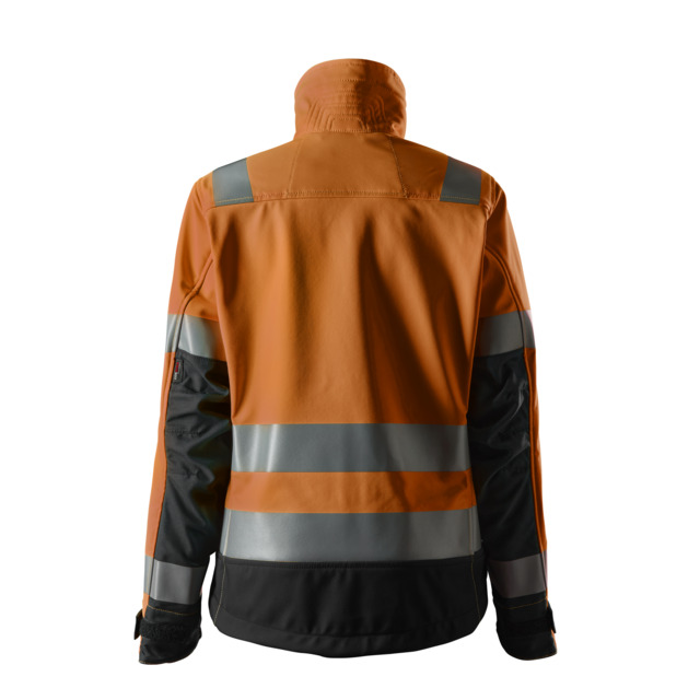 SOFTSHELLJACKA DAM AW HV ORANGE/SVART STL XXL