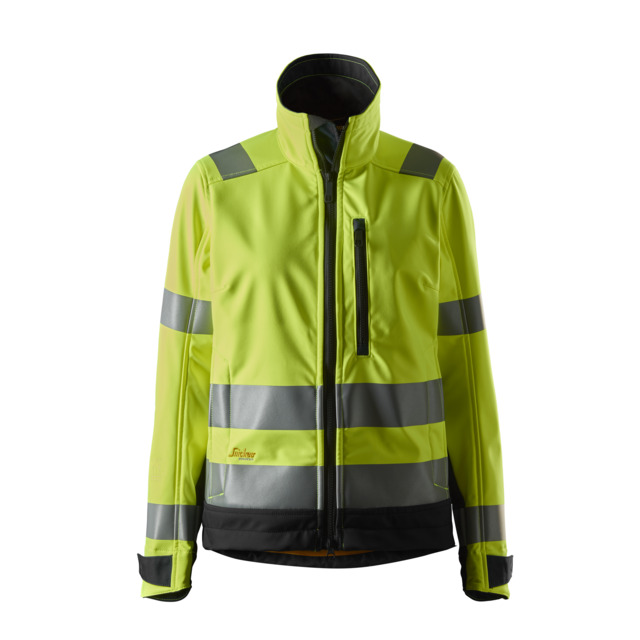 SOFTSHELLJACKA DAM AW HV VARSELGUL/SVART STL XXL | Beijerbygg Byggmaterial