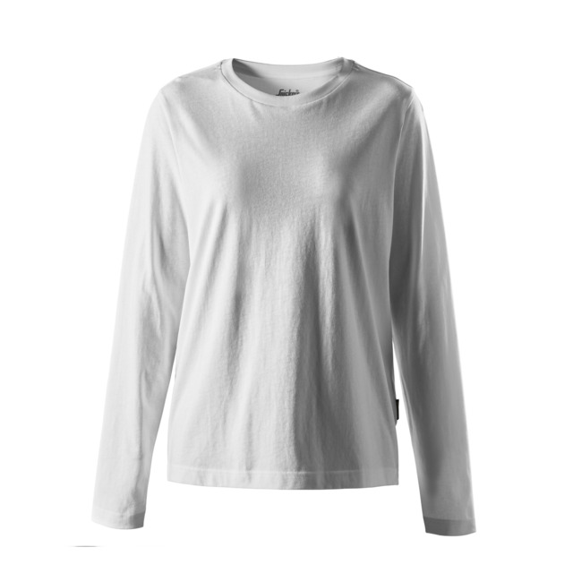 T-SHIRT KLASSISK LÅNG ÄRM DAM VIT STL M | Beijerbygg Byggmaterial