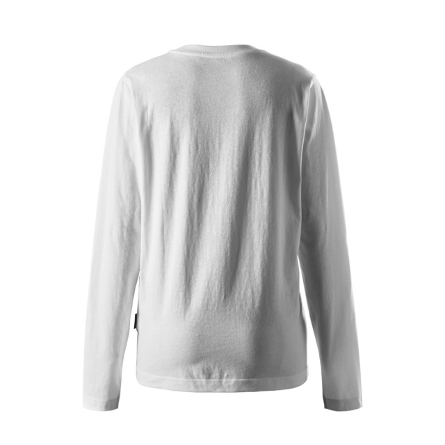 T-SHIRT KLASSISK LÅNG ÄRM DAM VIT STL M