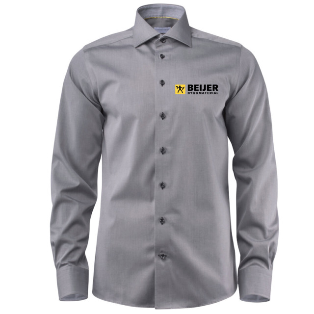 YB 51 SLIM FIT GRÅ/SVART M PERSONALKLÄDER MED TRYCK | Beijerbygg Byggmaterial
