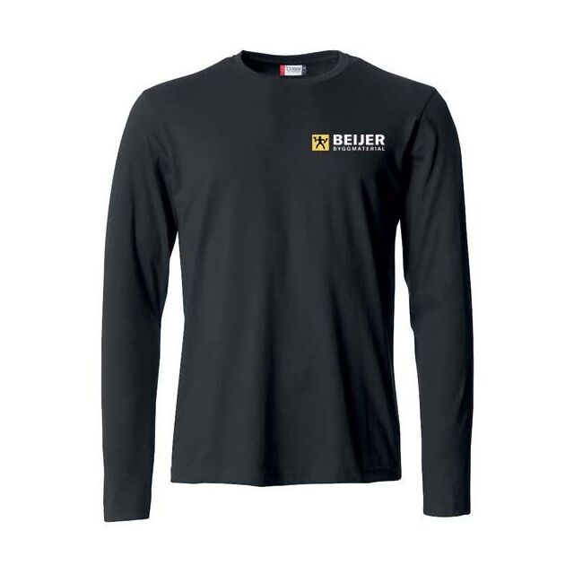 BASIC-T L/S SVART 4XL PERSONALKLÄDER MED TRYCK | Beijerbygg Byggmaterial