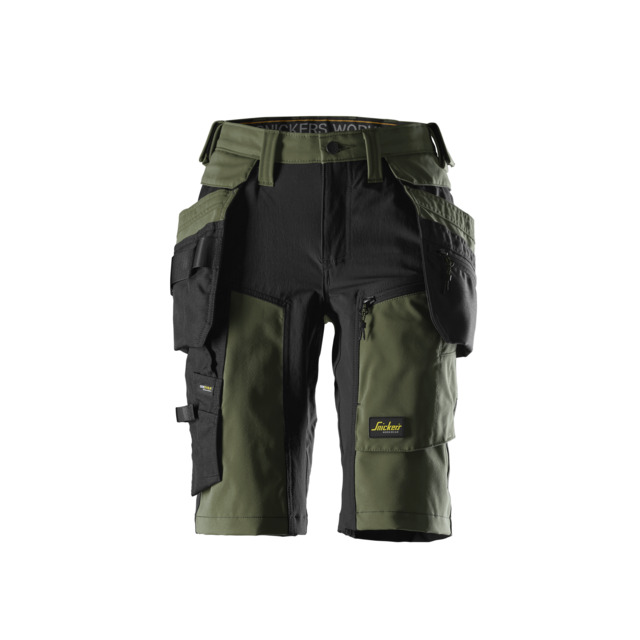 STRETCHSHORTS DAM AW HF KHAKIGRÖN/SVART STL 32 | Beijerbygg Byggmaterial