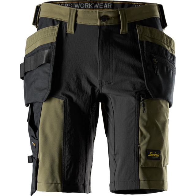 STRETCHSHORTS AW HF KHAKIGRÖN/SVART STL 54 | Beijerbygg Byggmaterial
