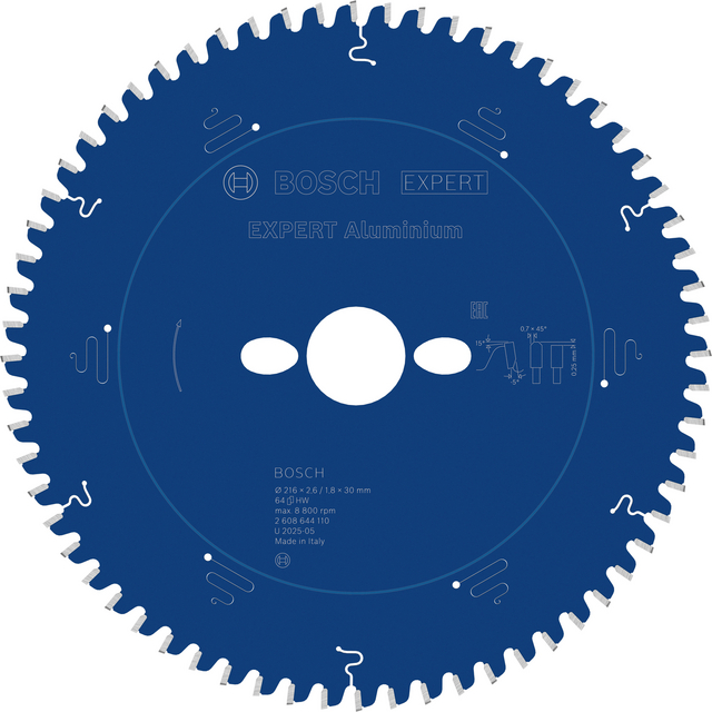 CIRKELSÅGKL 216X30X2.6MM 64T E PASSAR KAP-GERINGSSÅGAR