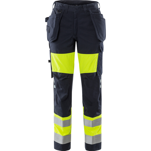 Produktbild föreställande artikeln BYXA FLAM DAM KL 1 2777 ATHS VARSELGUL/MARIN STL 40 från kategorin Flamskyddsbyxor