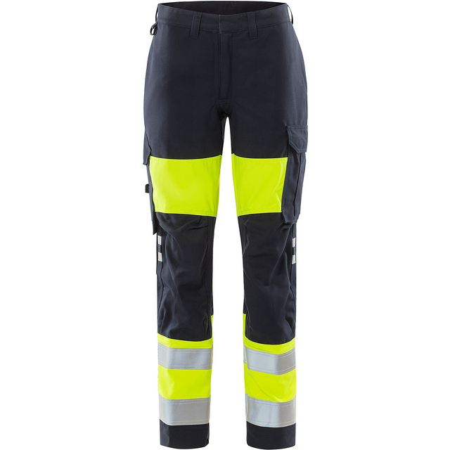 Produktbild föreställande artikeln BYXA FLAM DAM KL 1 2776 ATHS VARSELGUL/MARIN STL 34 från kategorin Flamskyddsbyxor