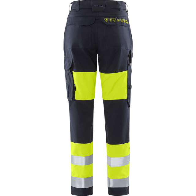 Produktbild föreställande artikeln BYXA FLAM DAM KL 1 2776 ATHS VARSELGUL/MARIN STL 34 från kategorin Flamskyddsbyxor