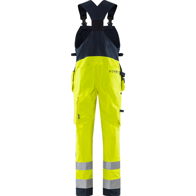 Produktbild föreställande artikeln HÄNGSLEBYXA FLAM 1075 ATHS VARSELGUL/MARIN STL C52 från kategorin Flamskyddsbyxor