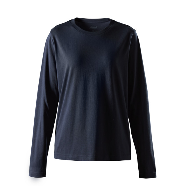 T-SHIRT KLASSISK LÅNG ÄRM DAM MARIN STL M | Beijerbygg Byggmaterial