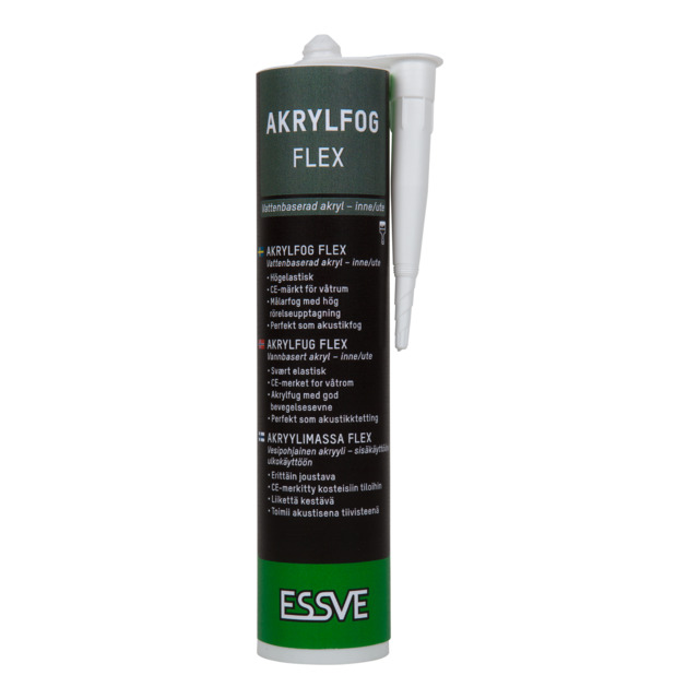 AKRYLFOG FLEX VIT 0500N 300ML | Beijerbygg Byggmaterial