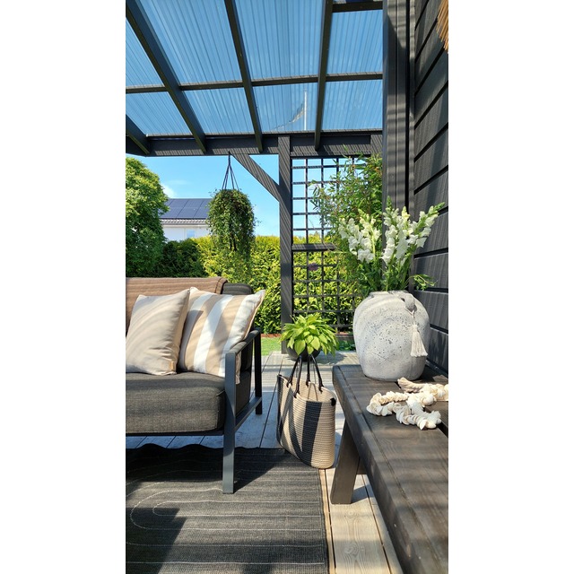 SUNTUF RÖKFÄRGAD 3500X1260MM PLASTTAK POLYKARBONAT