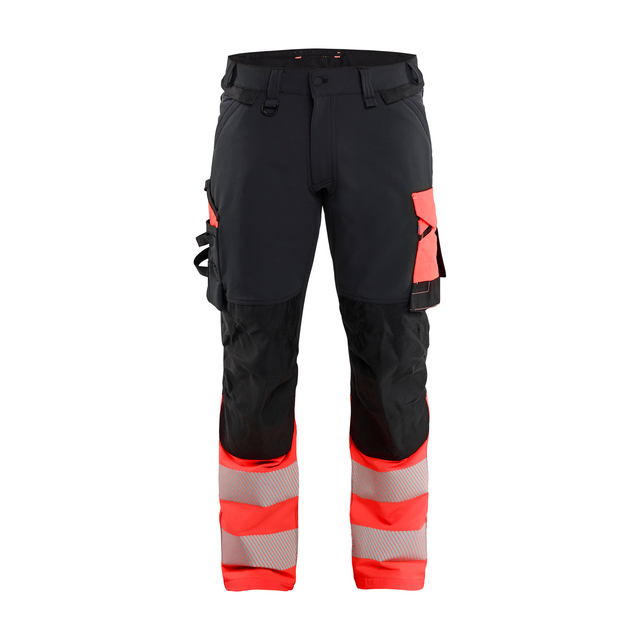 VARSELBYXA 1126 1648 4-VÄGSSTR SVART/VARSELRÖD D100