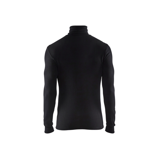 UNDERSTÄLL 4891 1705 ZIPTRÖJA WARM 50%MERINOULL SVART L