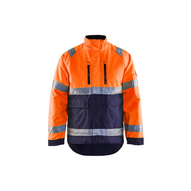 VARSELJACKA 4827 1977 VINTER VARSELORANGE/MARINBLÅ L