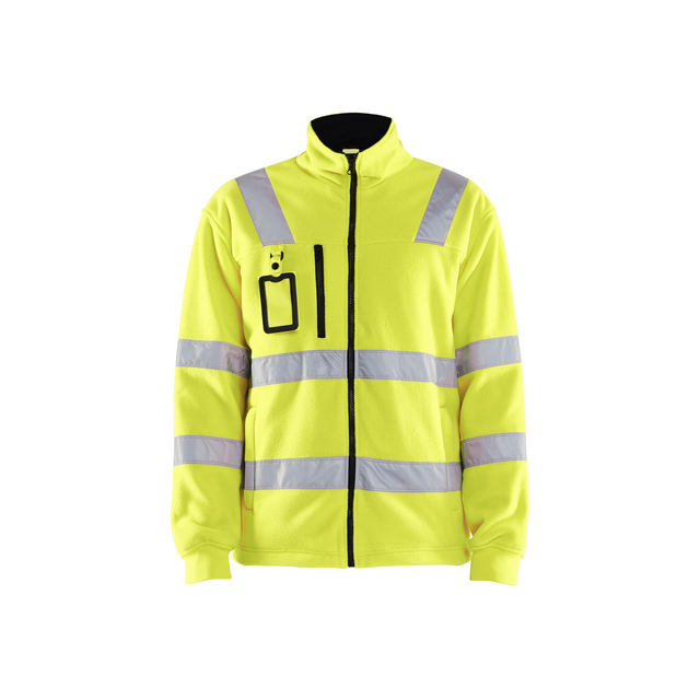 FLEECEJACKA 4853 2560 FODRAD VARSEL VARSELGUL 4XL
