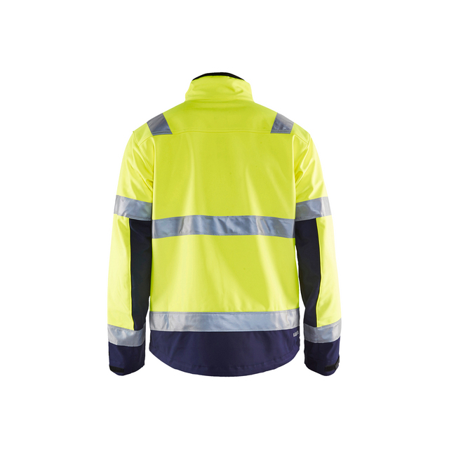 VARSELJACKA 4900 2517 SOFTSHELL VGUL/MARINBLÅ XL