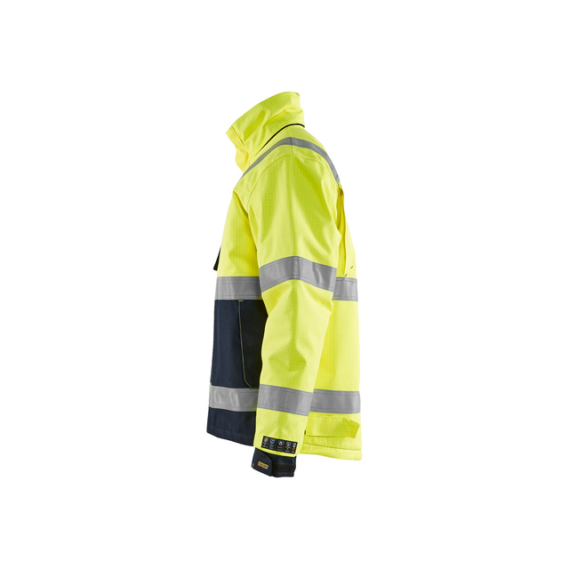 VINTERJACKA 4068 1530 MULTIN VARSELGUL/MARINB 4XL