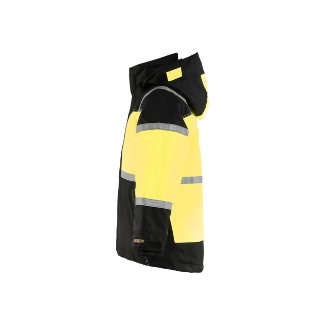 VINTERJACKA 4858 1977 BARN SVART/VARSELGUL C104