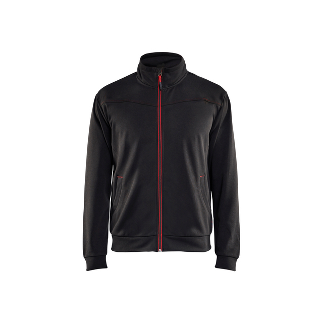 TRÖJA 3362 2526 MED DRAGKEDJA SVART/RÖD XXXL