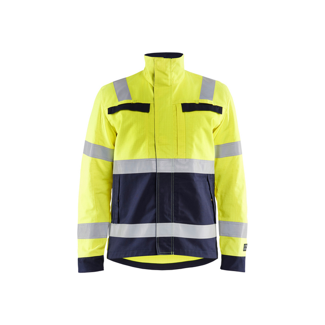 JACKA 4087 1514 MULTINORM VARSELGUL/MARINBLÅ XXXL