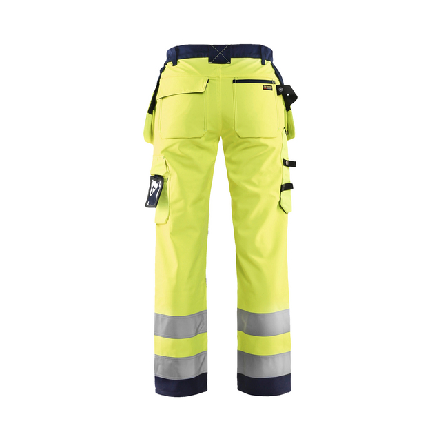 VARSELBYXA 7167 2517 SOFTSHELL DAM VARSELGUL/MARINBLÅ D24