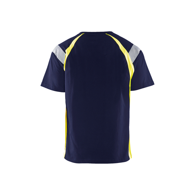 T-SHIRT 3332 1030 VARSEL MARINBLÅ/GUL S