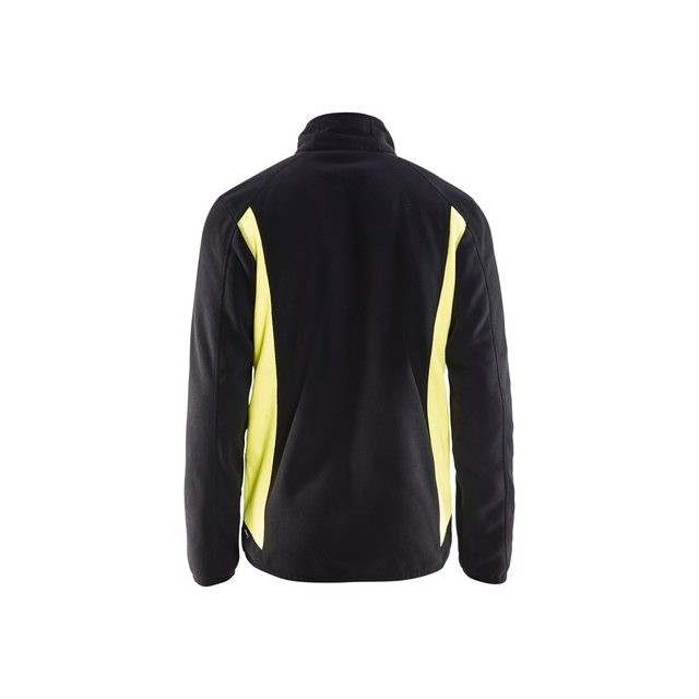FLEECEJACKA 4730 2510 VARSEL SVART/GUL XXL