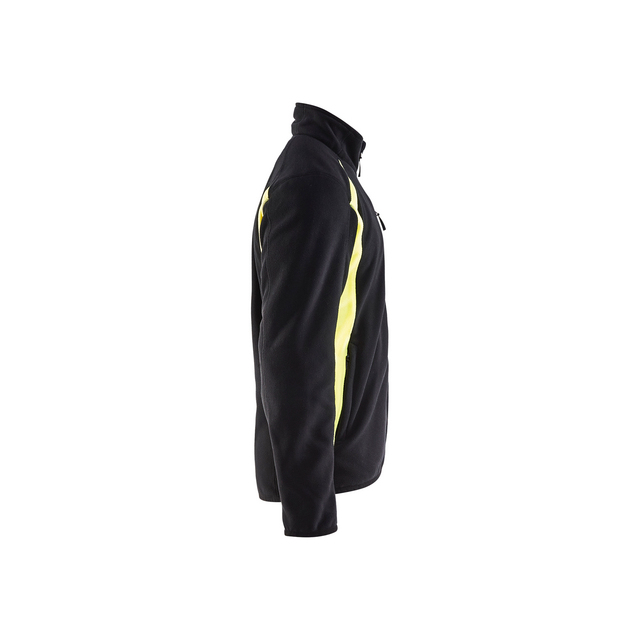 FLEECEJACKA 4730 2510 VARSEL SVART/GUL XXL