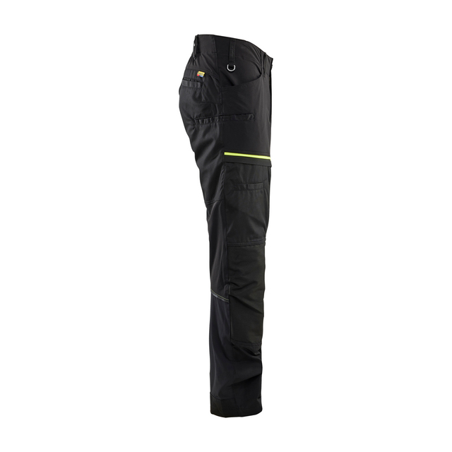 SERVICEBYXA 1456 1845 STRETCH SVART/VARSELGUL C50
