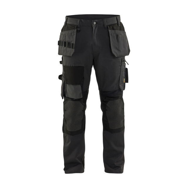 HANTVERKSBYXA 1554 1860 STRETCH MÖRKGRÅ/SVART D124