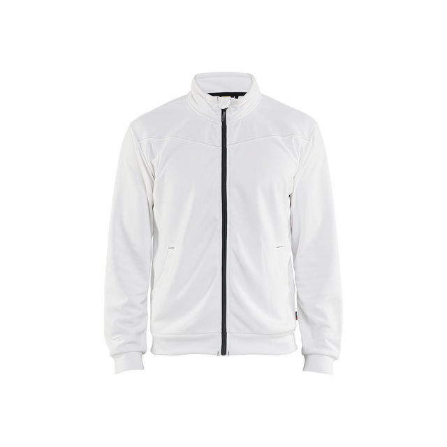 TRÖJA 3362 2526 MED DRAGKEDJA VIT/MÖRKGRÅ XXL