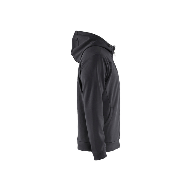 LUVTRÖJA 3363 2526 MED DRAGKEDJA MELLANGRÅ/SVART S