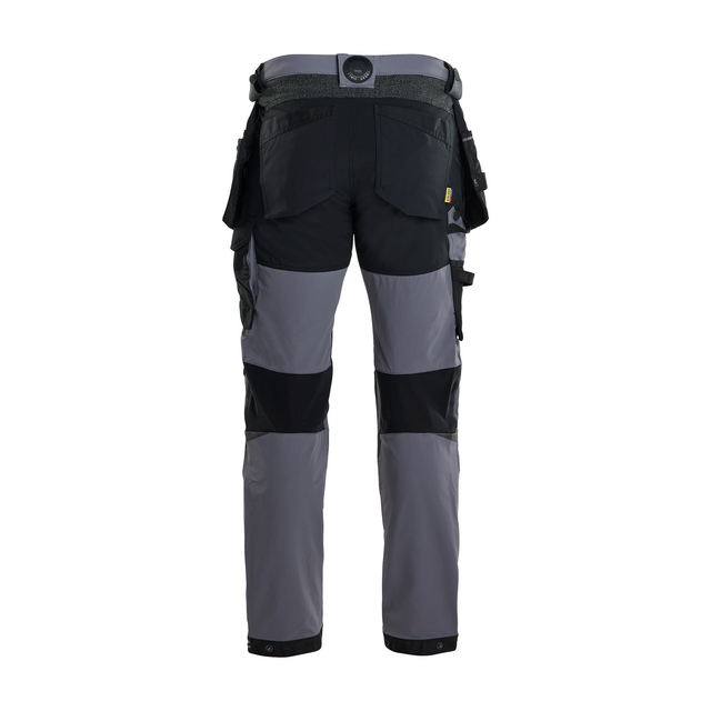 HANTVERKSBYXA 1522 1645 4-VÄGS STRETCH MELLANGRÅ/SVART C146