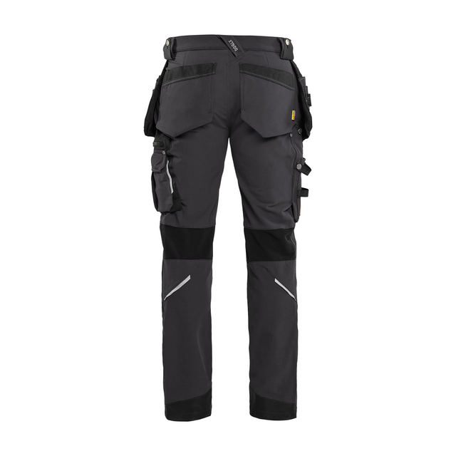 HANTVERKSBYXA 1998 1644 4-VÄGS STRETCH X1900 GRÅ/SVART C58