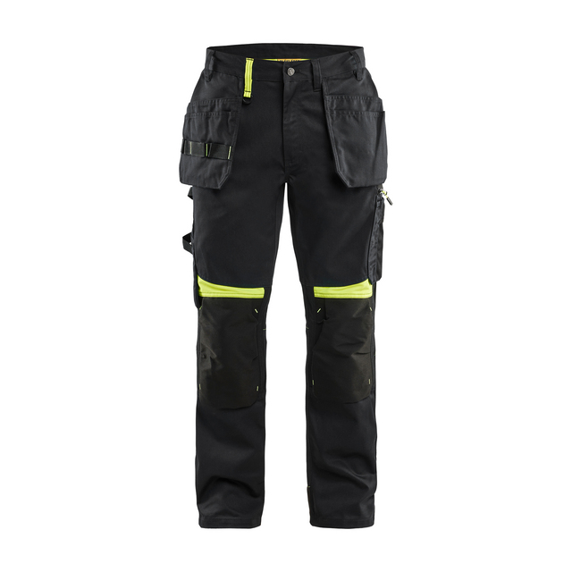 HANTVERKSBYXA 1555 1860 SVART/VARSELGUL D108