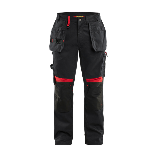 HANTVERKSBYXA 1555 1860 SVART/RÖD D108