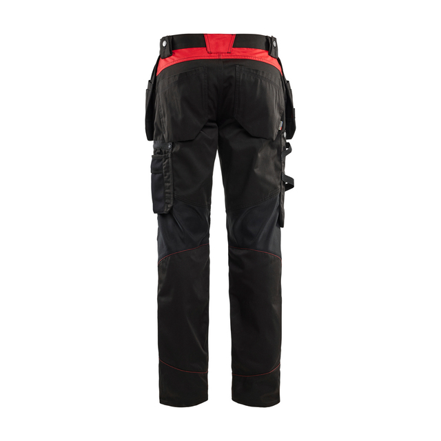 HANTVERKSBYXA 1555 1860 SVART/RÖD D108