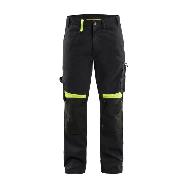 HANTVERKSBYXA 1556 1860 UTAN SPIKFICKA SVART/VARSELGUL C46