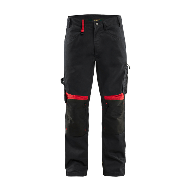 HANTVERKSBYXA 1556 1860 UTAN SPIKFICKA SVART/RÖD D124