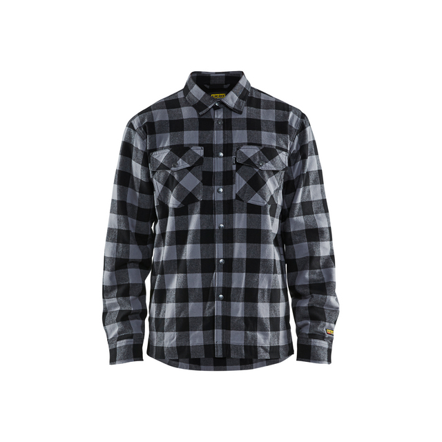 FLANELLSKJORTA 3225 1131 FODRAD ANTRACITGRÅ/SV XXXL