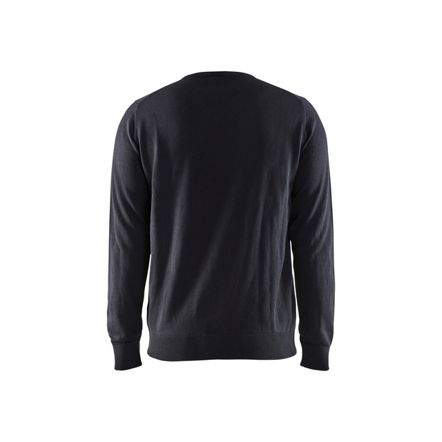 PULLOVER 3590 1073 STICKAD MÖRK MARINBLÅ S