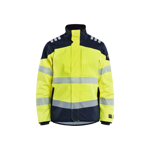 SOFTSHELLJACKA 4948 1560 MULTINORM VARSELGUL/MABLÅ XXXL