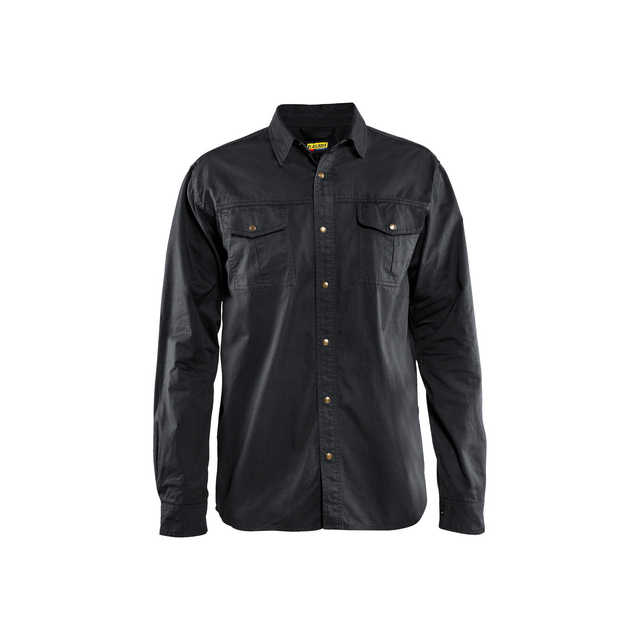 TWILLSKJORTA 3297 1135 SVART M