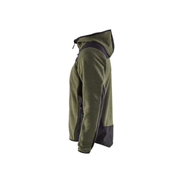 JACKA 5940 2536 STICKAD MED SOFTSHELL HÖSTGRÖN/SVART S
