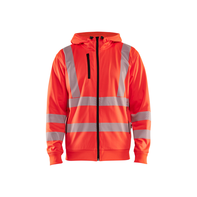 LUVTRÖJA 3565 2538 FULL-ZIP VARSELRÖD 4XL
