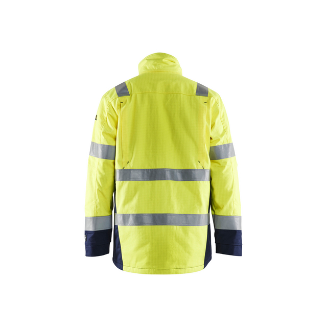 VINTERPARKAS 4467 1514 FLAMSKY VARSELGUL/MARINBLÅ 4XL
