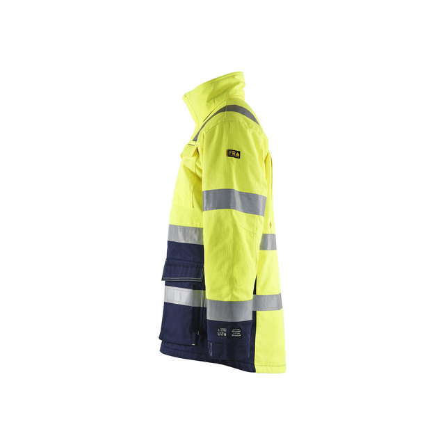 VINTERPARKAS 4467 1514 FLAMSKY VARSELGUL/MARINBLÅ 4XL
