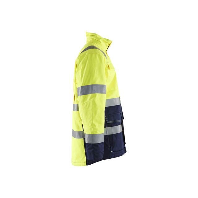 VINTERPARKAS 4467 1514 FLAMSKY VARSELGUL/MARINBLÅ 4XL